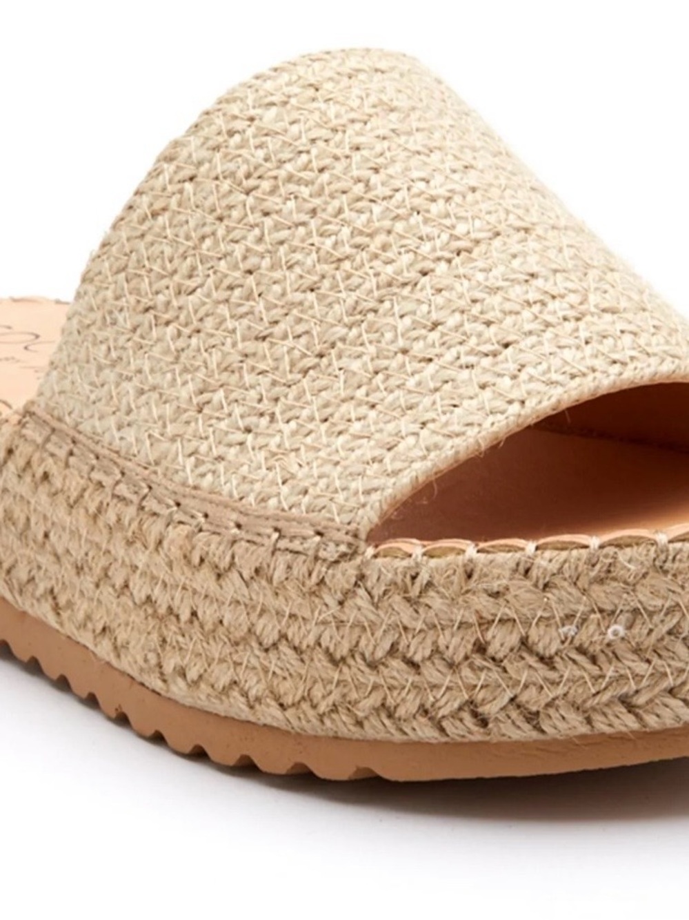 Matisse Natural Beige Woven Espadrille Slide